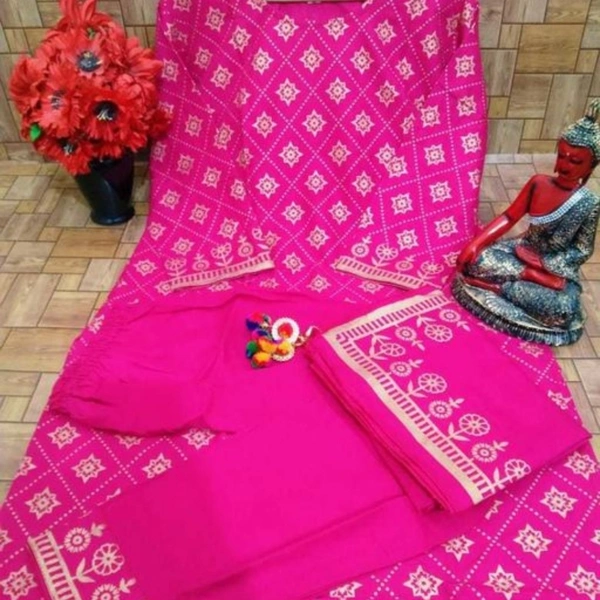 Women's Rayon Printed Kurta Set with Pants - XXL