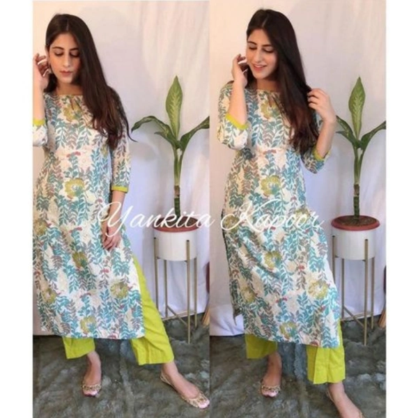 LATEST YANKITA DESIGN HEAVY RAYON FABRIC KURTI WITH PANT - XL