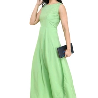 Classic Glamorous Women Dresses - Lime, XXL