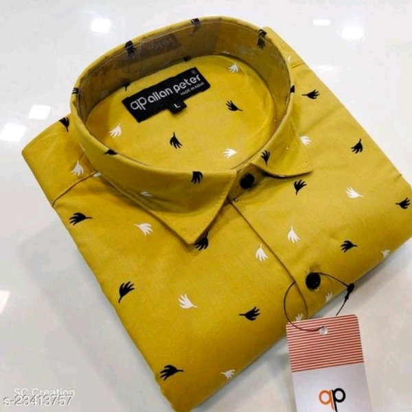 Classic Glamorous Men Shirts - Peach , XXL