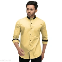 Classic Latest Men Shirts - Orange, M