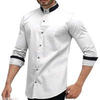 Classic Latest Men Shirts - Orange, M