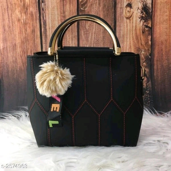 Trendy Women's  Leather Slingbag - Black