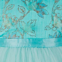 Toy Balloon Kids Sea Green Embellished Knee Length Girls Party Wear Dress - 3-4 years
