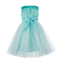 Toy Balloon Kids Sea Green Embellished Knee Length Girls Party Wear Dress - 7-8 Years