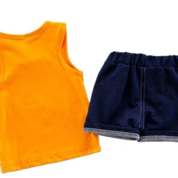  T-Shirt & Denim Shorts Half Pant Set for Infant Toddler Baby BoyTop  - 18-24 months