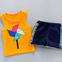  T-Shirt & Denim Shorts Half Pant Set for Infant Toddler Baby BoyTop  - 4-5 Years