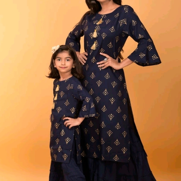 Mother&Daughter Rayon Kurta With Sharara Set From Nanci  - 13-14 Years, XXL