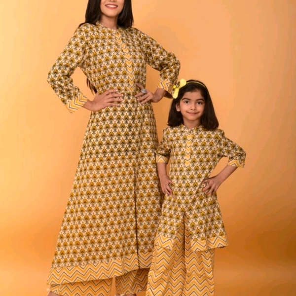 Mother&Daughter Rayon Kurta With Sharara Set From Nanci  - 10-11 Years, L