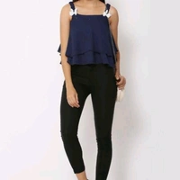 TIARA WORLD NEW SLEEVELESS SELF DESIGNED TOPS - Maroon, L