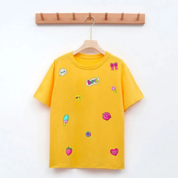Trendy Graceful Women Tshirts - Peach, XS