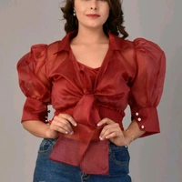 Trendy Ravishing Women Tops & Tunics - Red, M