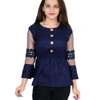 Stylish Girls Tops & Tunics - Blue, 14-15 Years