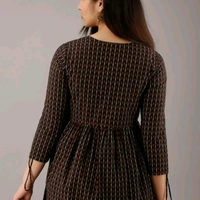 ftDiva Printed tunic in black - XXXL