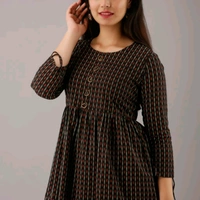 ftDiva Printed tunic in black - XXXL