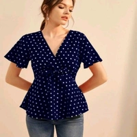 Classy Graceful Women Tops & Tunics - Blue, L