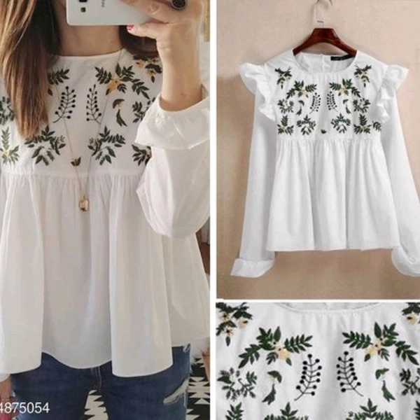Fancy Feminine Women Tops & Tunics - Green, L