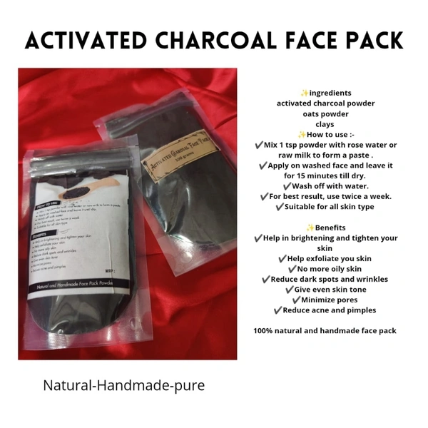Activated Charcoal Face Pack - ONLINE PAYMENT ONLY☑️☑️IF YOU CHOOSE CASH ON DELIVERY DURING CHECKOUT THE ORDER WILL BE CANCELLED