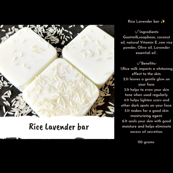 Rice Lavendar Soap - ONLINE PAYMENT ONLY☑️☑️IF YOU CHOOSE CASH ON DELIVERY DURING CHECKOUT THE ORDER WILL BE CANCELLED