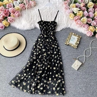 Sunflower embroidery dress♥️ - Yellow
