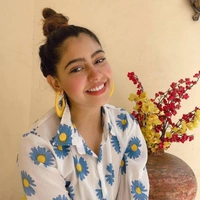 Sunflower print shirt - Blue