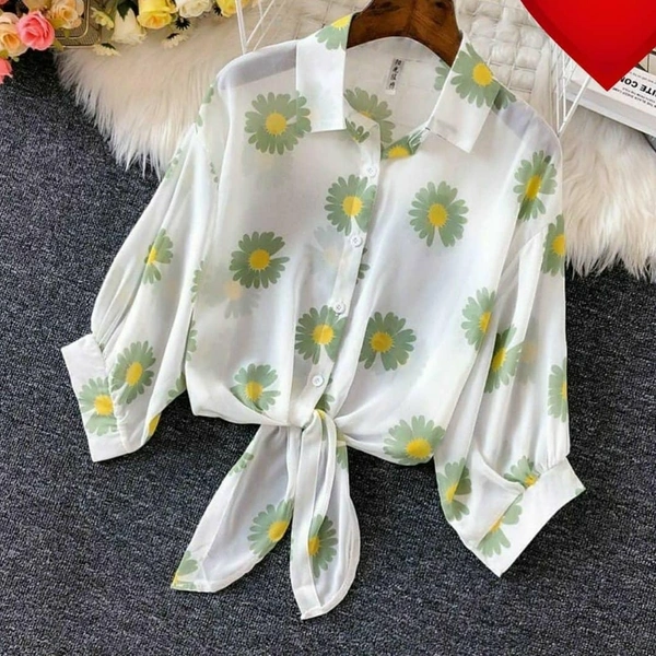 Sunflower print shirt - Green