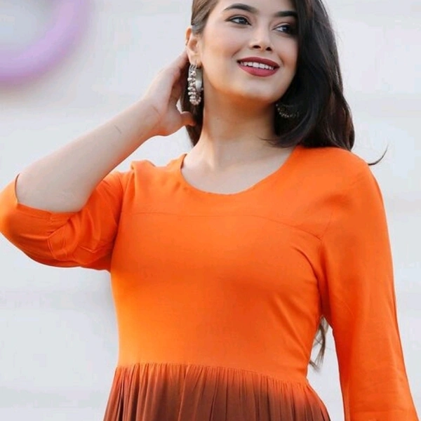 Jivika Sensational Kurtis - Orange, XXL