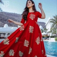 Women's Printed Rayon Kurtis - Maroon, XL