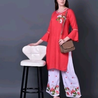 Chitrarekha Sensational Women Kurta Sets - Red, XXL