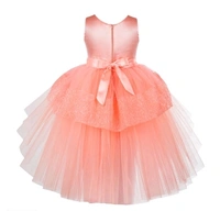 Toy Balloon Kids Peach High-Low Girls Party Wear Dress - 4-5 years