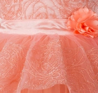Toy Balloon Kids Peach High-Low Girls Party Wear Dress - 9-10 years