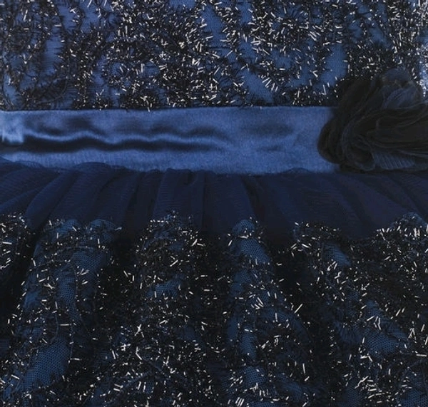 Toy Balloon Kids Navy Blue High Low Girls Party Wear Dress - 7-8 years