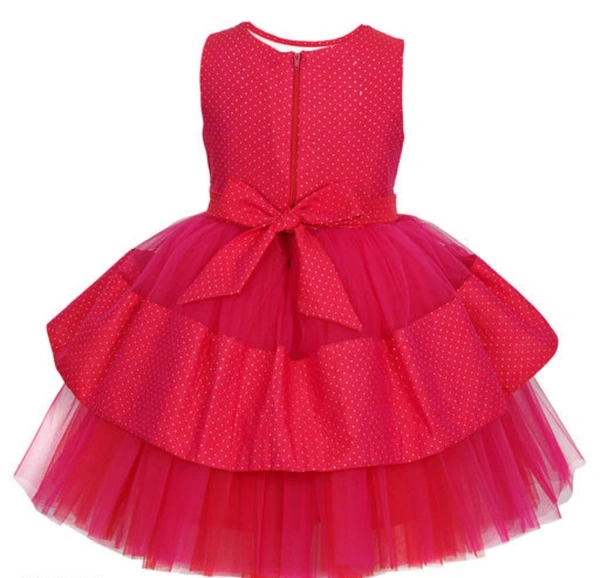  Toy Balloon Kids Pink High-Low Girls Party Wear Dress - 8-9 years