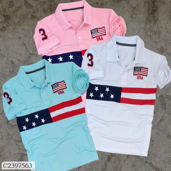 Men's Cotton Matty Stripe Polo T. Shirt Pack Of 3 - Multi colour, M.L.XL.XXL
