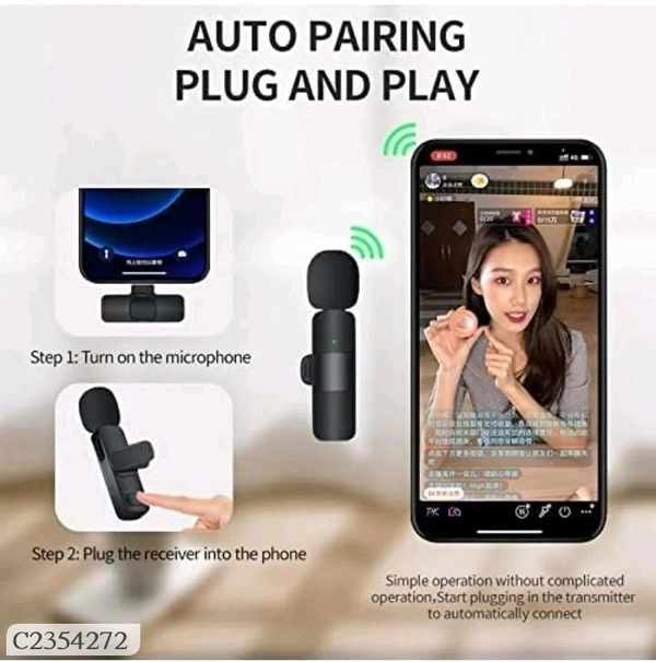 Imported Wireless Lavalier Microphone Audio Video Recording 