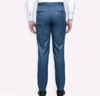 Lycra Blend Solid Regular Fit Men's Formal Trousers  - Blue, 28.30.32.34.36