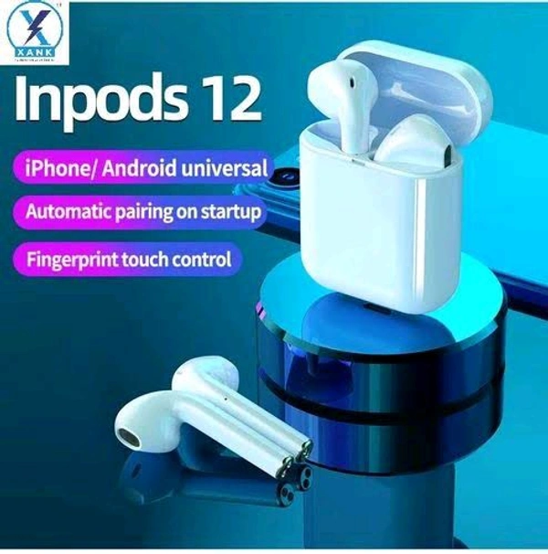 XANK i12 Earbuds with Charging Case Support All Smartphones & Tablets (White)