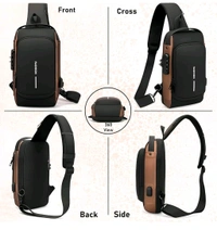 FASHION Waterproof Sling Bag - Black