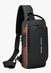 FASHION Waterproof Sling Bag - Brown