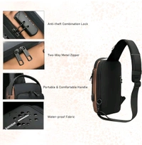 FASHION Waterproof Sling Bag - Brown