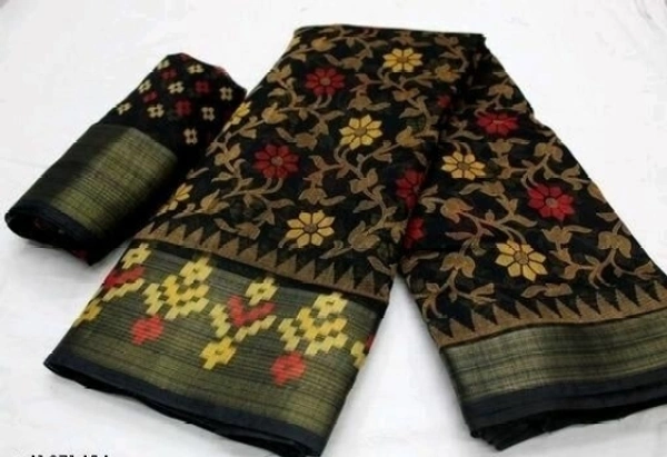 Printed Patola Cotton Blend Saree