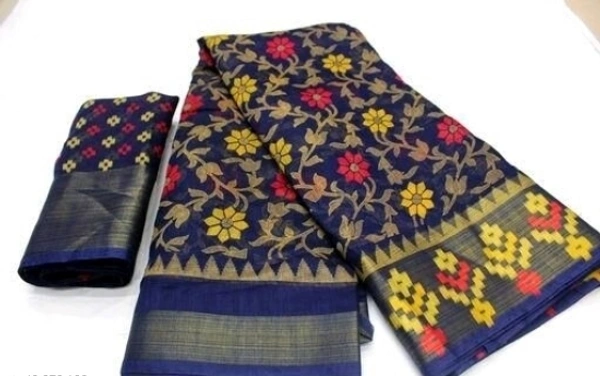 Printed Patola Cotton Blend Saree