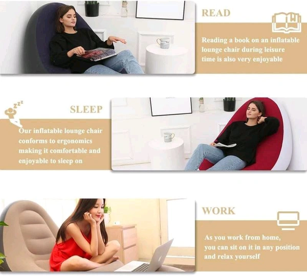 Inflatable Luxury Rest Sofa with Foot Rest