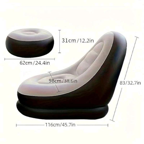 Inflatable Luxury Rest Sofa with Foot Rest