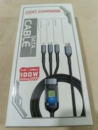 3 in 1 Metal Cable 100W - Black