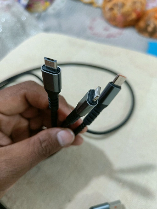 3 in 1 Metal Cable 100W - Black