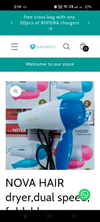 NOVA Hair Dryer 1000W