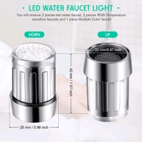 Multi Colour LED Changing Faucet Lamp