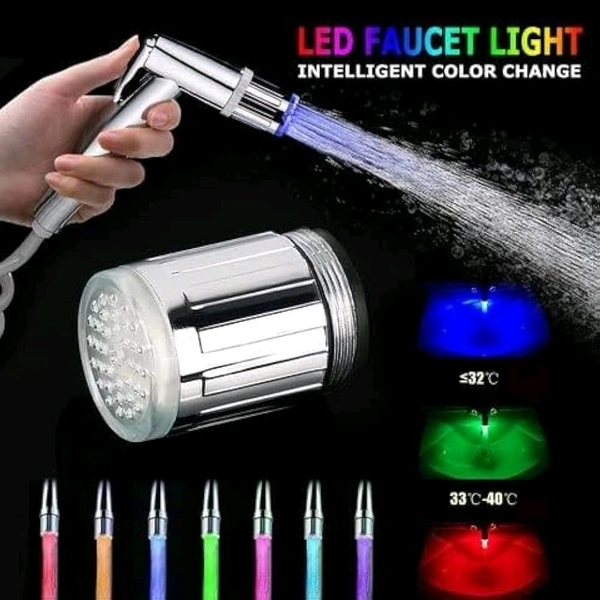 Multi Colour LED Changing Faucet Lamp