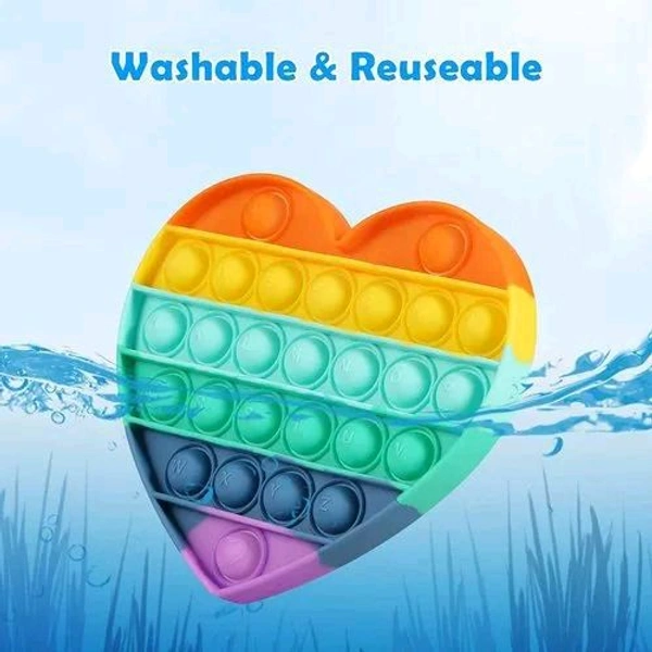 Heart Shaped Rainbow Pop It